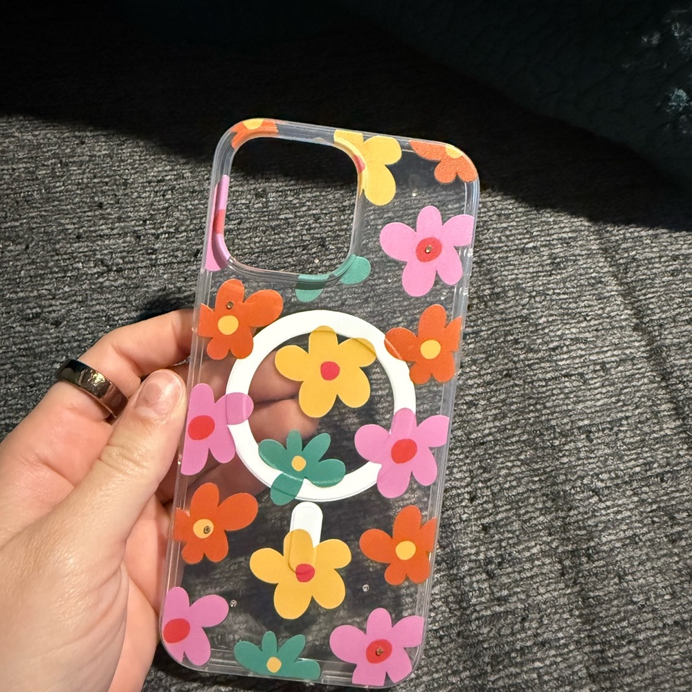 Floral Clear iPhone 16 Pro Max Case